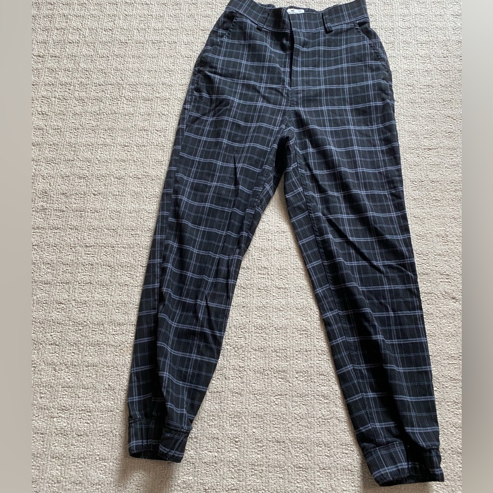 Ultra High Rise Checked Jogger Style Pants